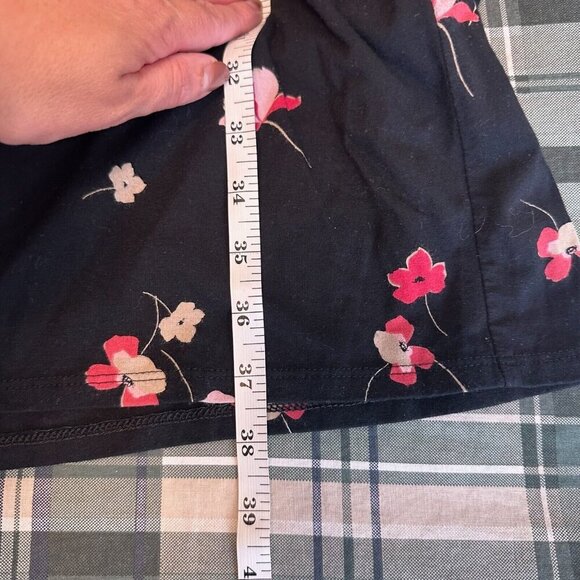 J Jill Dress Womens Size S Black Dark Floral Button Up Short Sleeve‎ Pockets - Picture 10 of 10